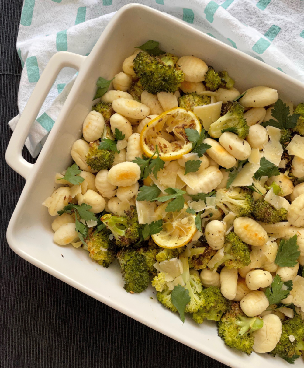Recipe Broccoli Lemon Gnocchi Tray Bake