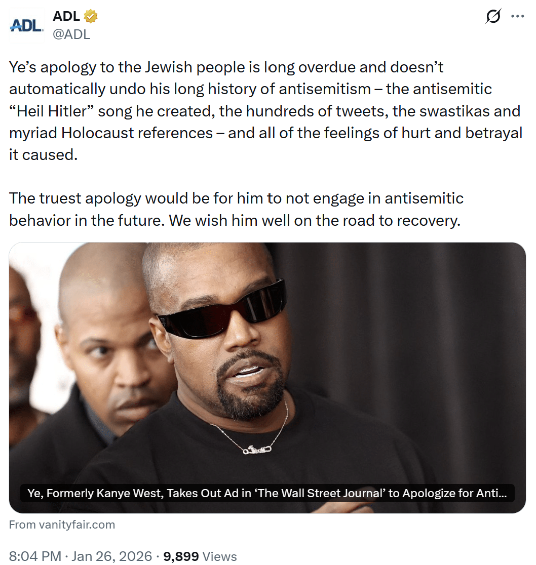 Kanye West’s Antisemitism Apology Too Little, Too Late? Radical