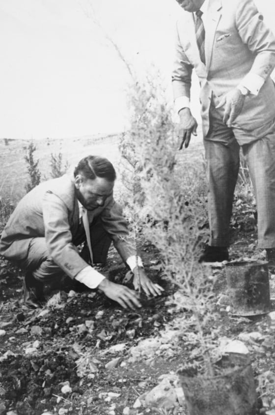 Rare Photos Of Iconic ProIsrael Celebrities Planting Trees For The JNF