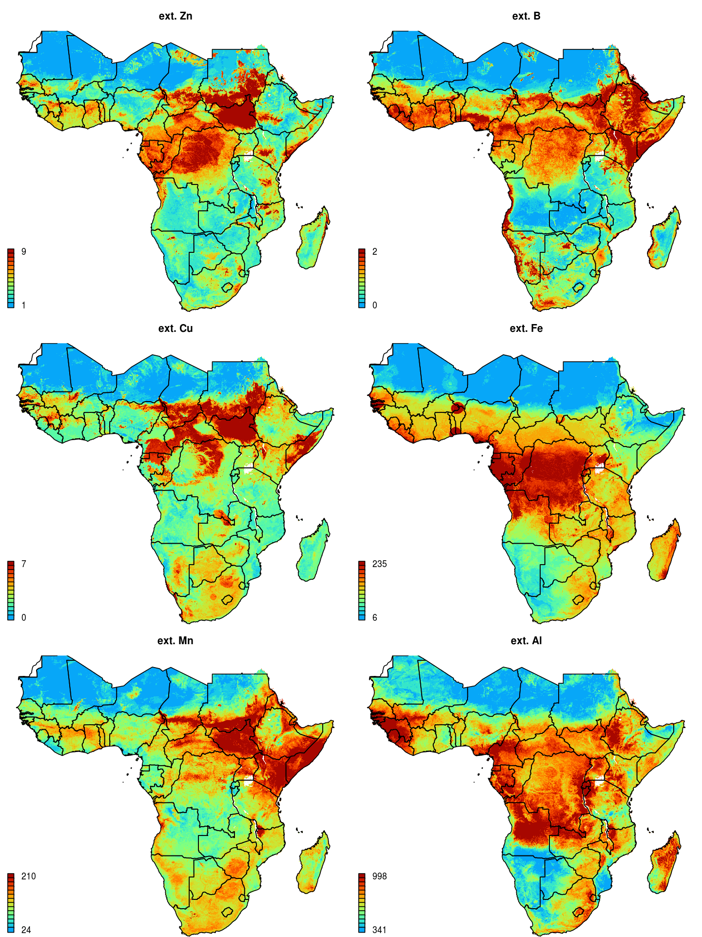 Soil nutrient maps of SubSaharan Africa at 250 m resolution