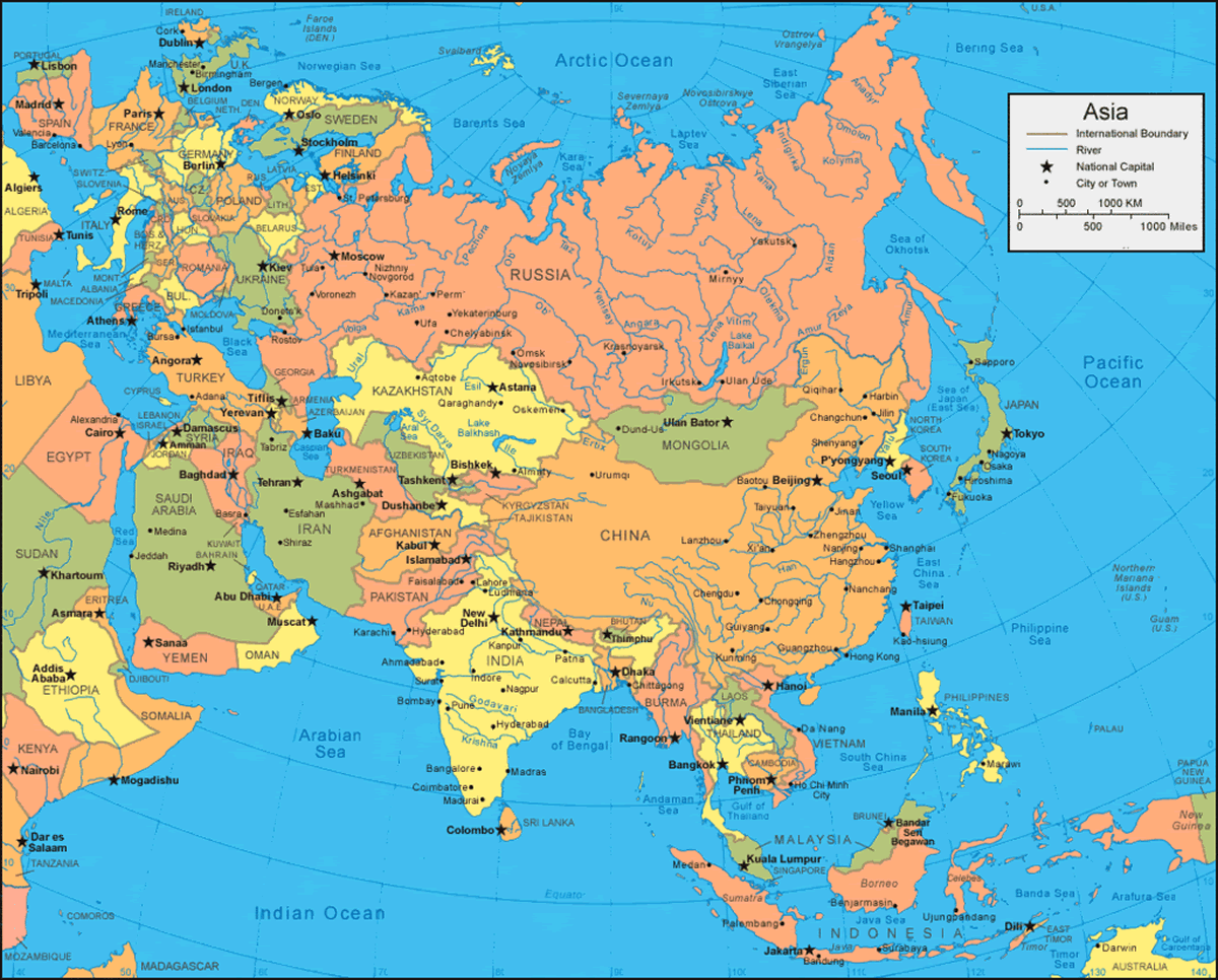 Map of Asia