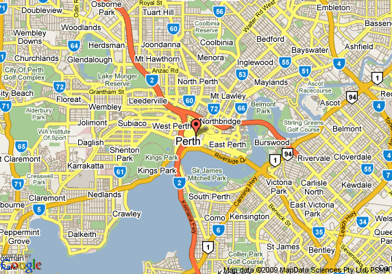 Perth Map and Perth Satellite Image
