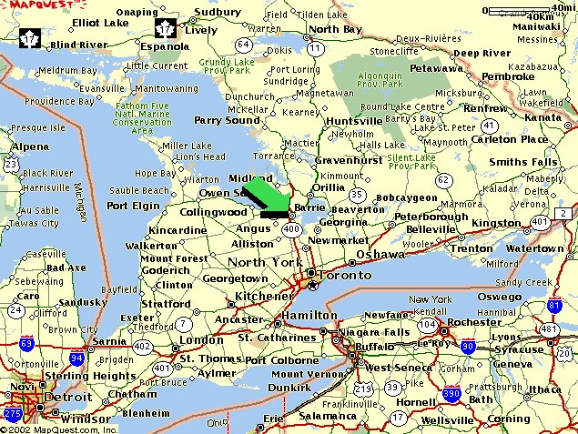 Barrie Map and Barrie Satellite Image