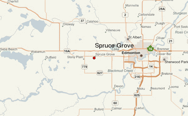 Spruce Grove Map and Spruce Grove Satellite Image