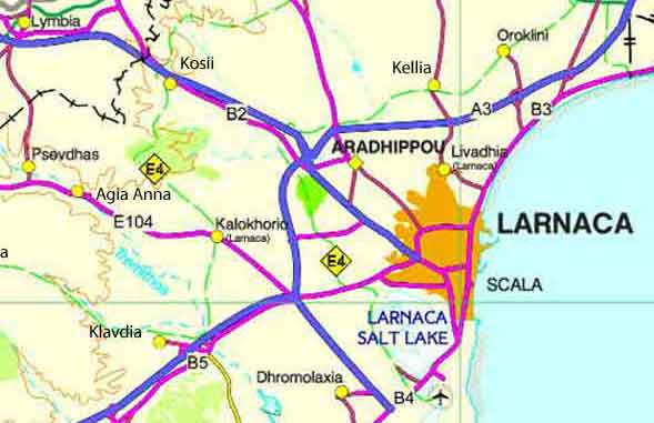 Larnaca Map And Larnaca Satellite Image