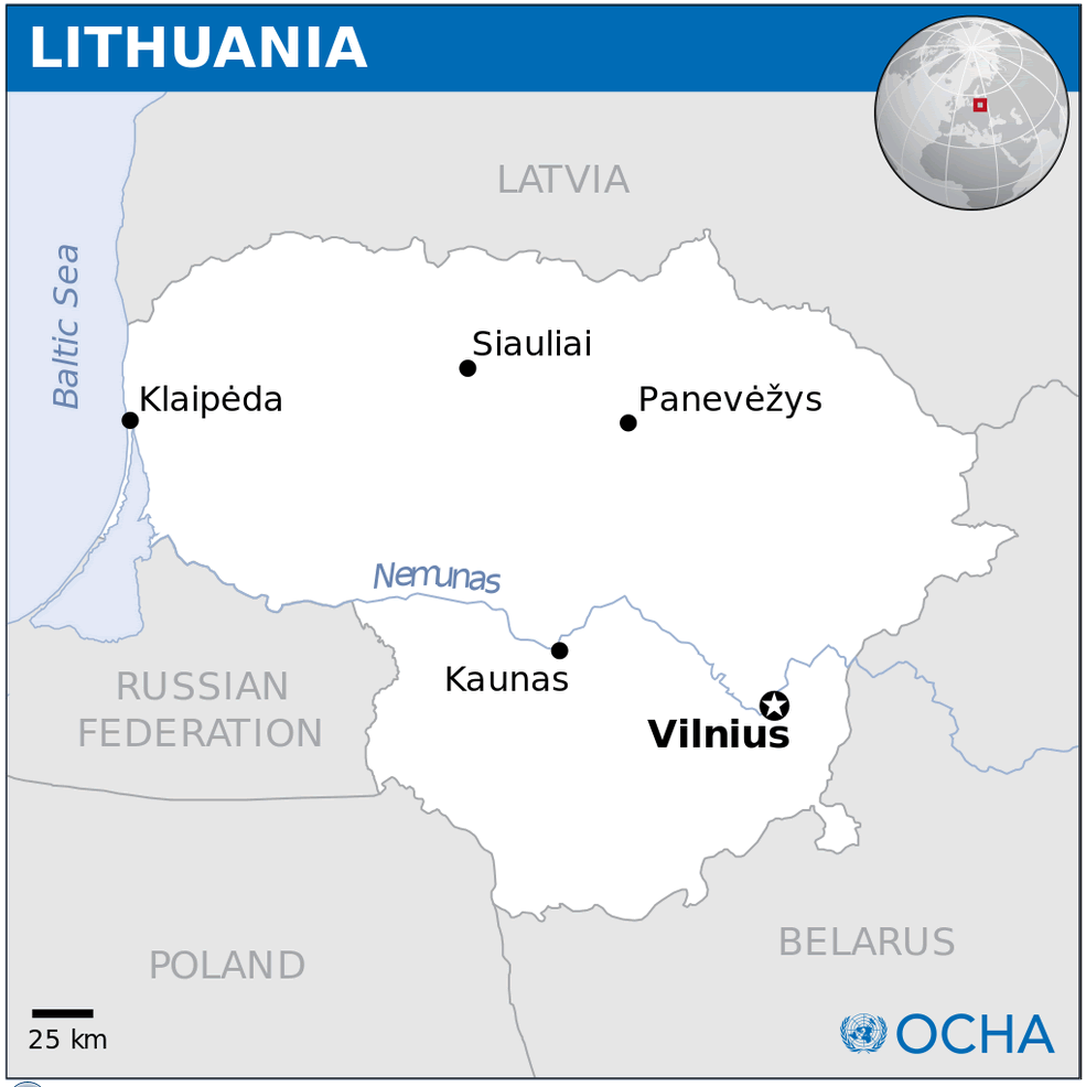 Map of Lithuania Map of Europe Europe Map