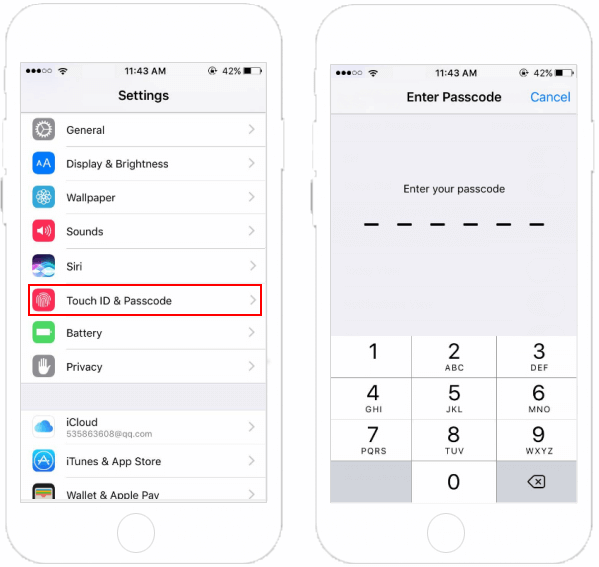 Change a Passcode from 6 to 4 Digits in iPhone/iPad