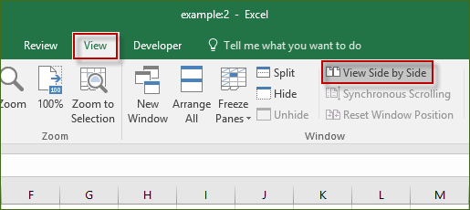 How to View Two or More Sheets of the Same Excel Workbook At Once