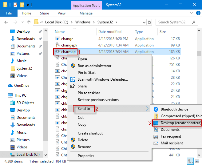 How to Create a Character Map Shortcut on Your Windows 10 Desktop