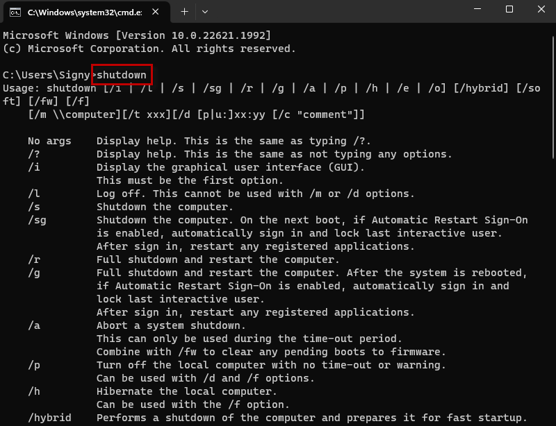 How to Restart/Shutdown Computer with Command Prompt