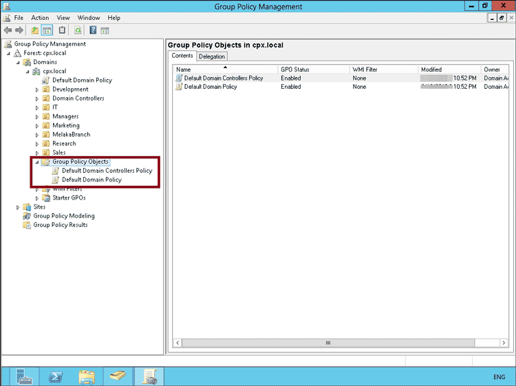 Prohibit Access to control panel for Domain Users in Windows Server 2012