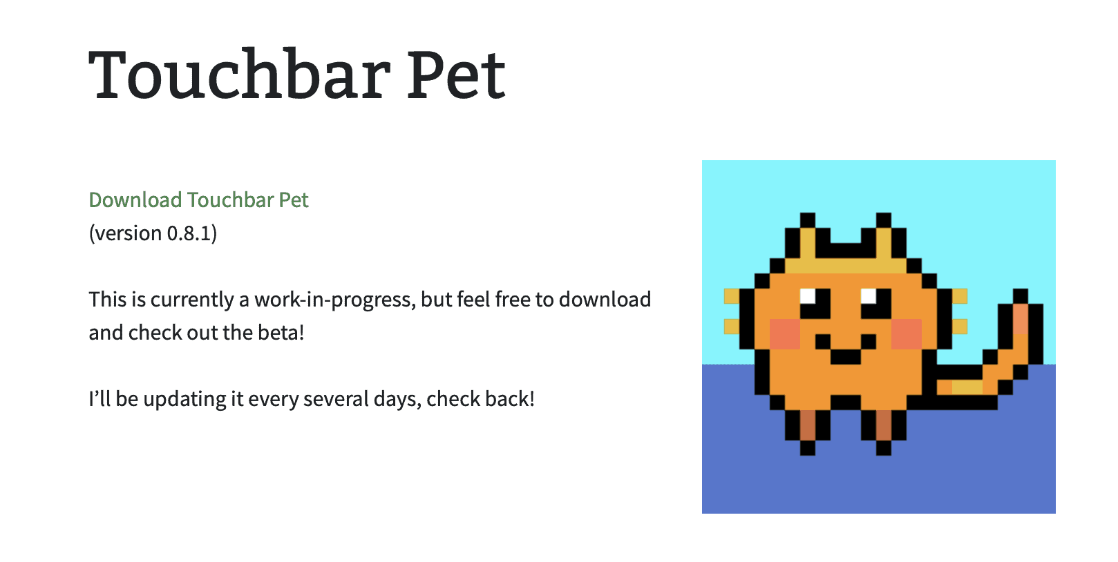 Touchbar Pet คืออะไร ? MacBook Touch bar สามารถเลี้ยงสัตว์ได้อย่างไร