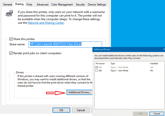 Accessing Printer Properties Postscript Windows