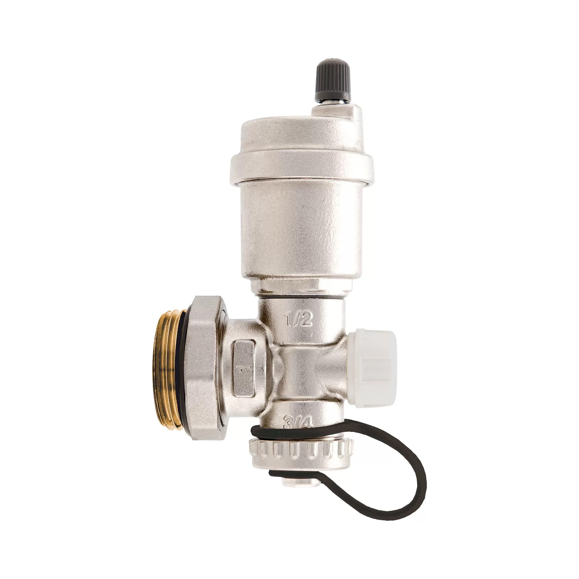 489AR Nickelplated adjustable end piece with drain valve and automatic