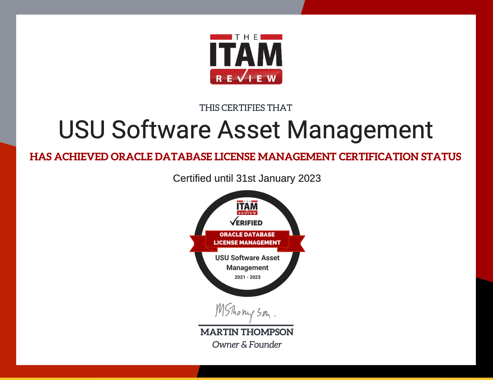 Usu Finals Schedule Fall 2023 Usu Software Asset Management Certification - Oracle Database License Management - The Itam Review | The Itam Review