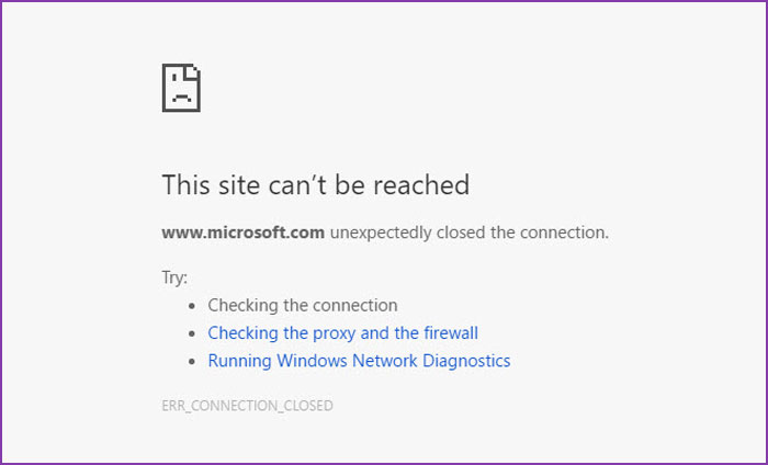 Fix This Site Can't Be Reached Error On Windows 10/8.1