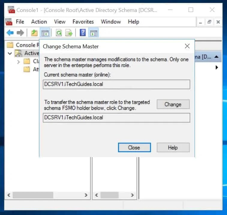 Transfer Schema Master Role With MMC or NTDSUTIL Command Tool