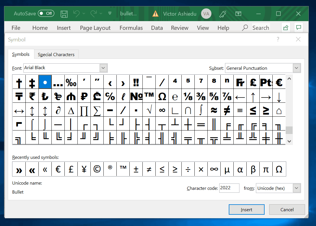 Bullet Points in Excel 4 Easy Ways to Insert Bullet Points in Excel