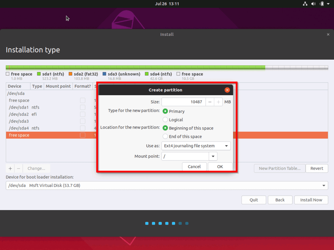 No Root File System is Defined when Installing Ubuntu [Fixed]
