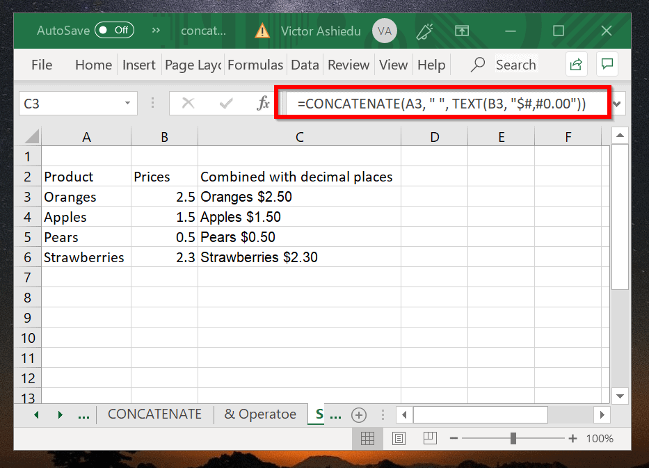 How to Concatenate Columns and Strings in Excel Itechguides