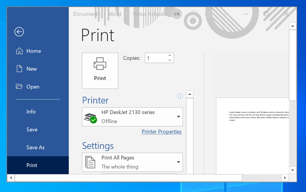 How to restore a printer to factory default settings LD.