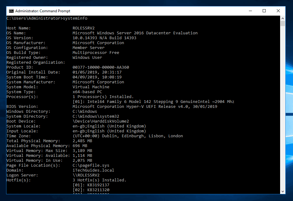 WSUS Server 2016 Requirements