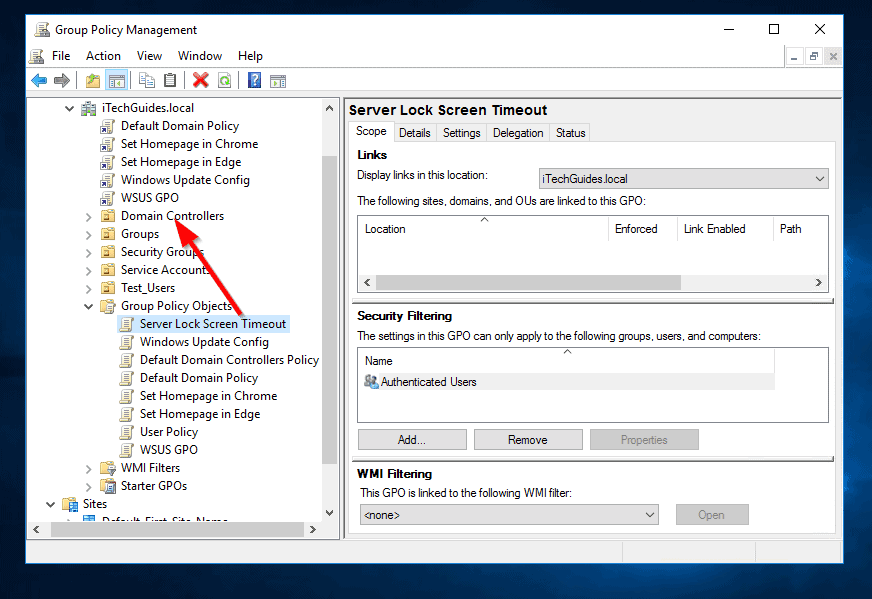 Windows Server 2016 Lock Screen Timeout Set from Desktop