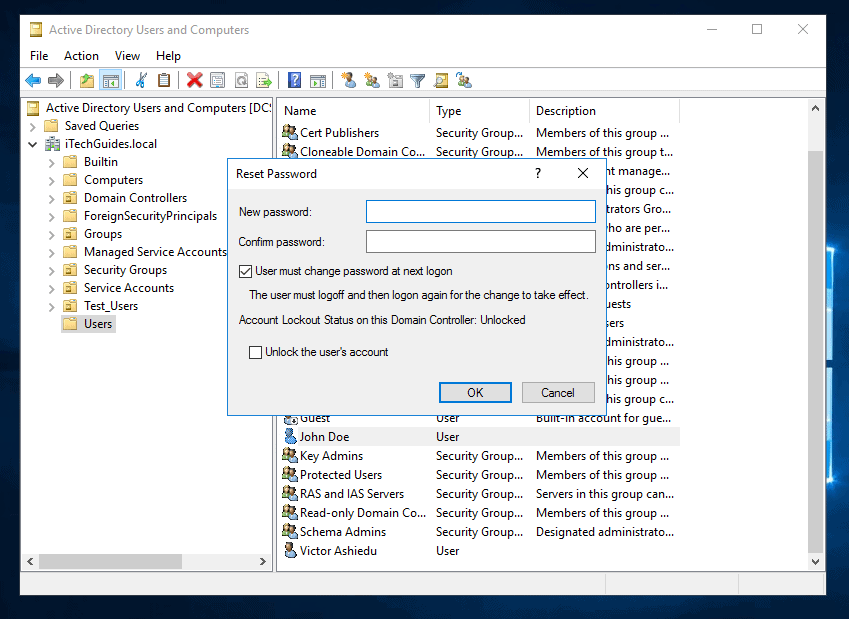 How to Change Password in Windows Server 2016 (4 Methods) Itechguides