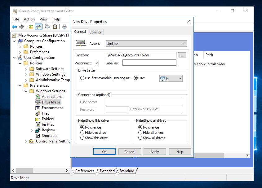 How to Map Network Drive in Windows 10 with Group Policy Itechguides