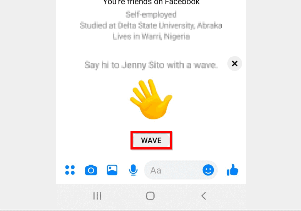 How to Wave on Facebook (from Desktop and Messenger App)