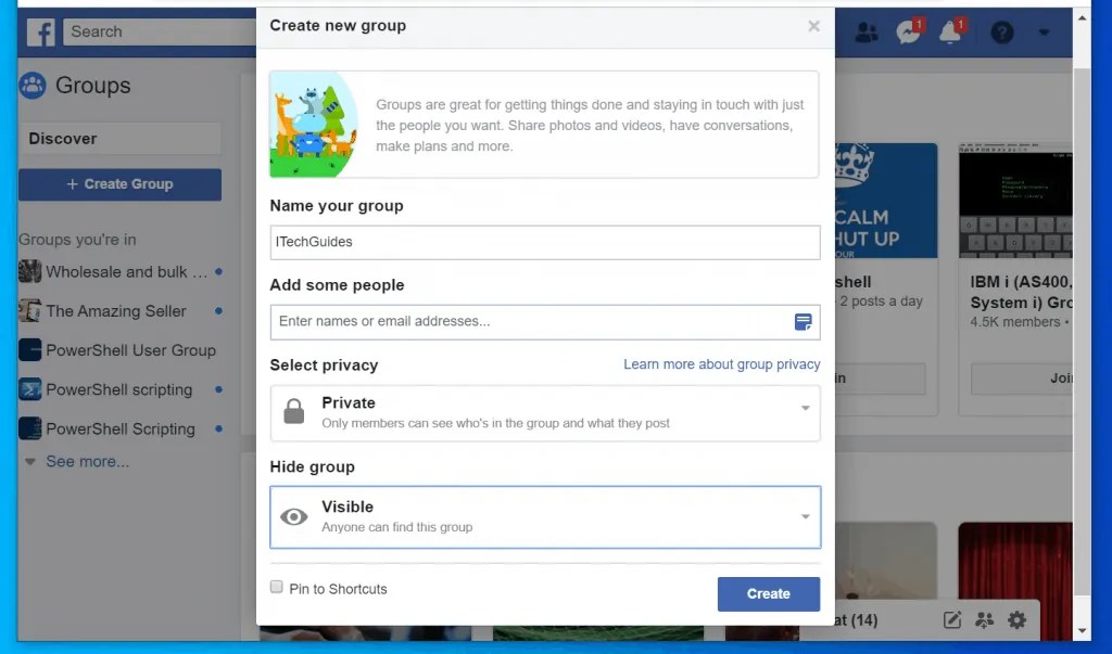 How to Create a Facebook Group Itechguides