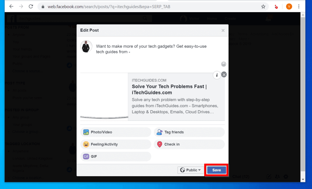 How to Edit a Post on Facebook (from a Smartphone and PC)