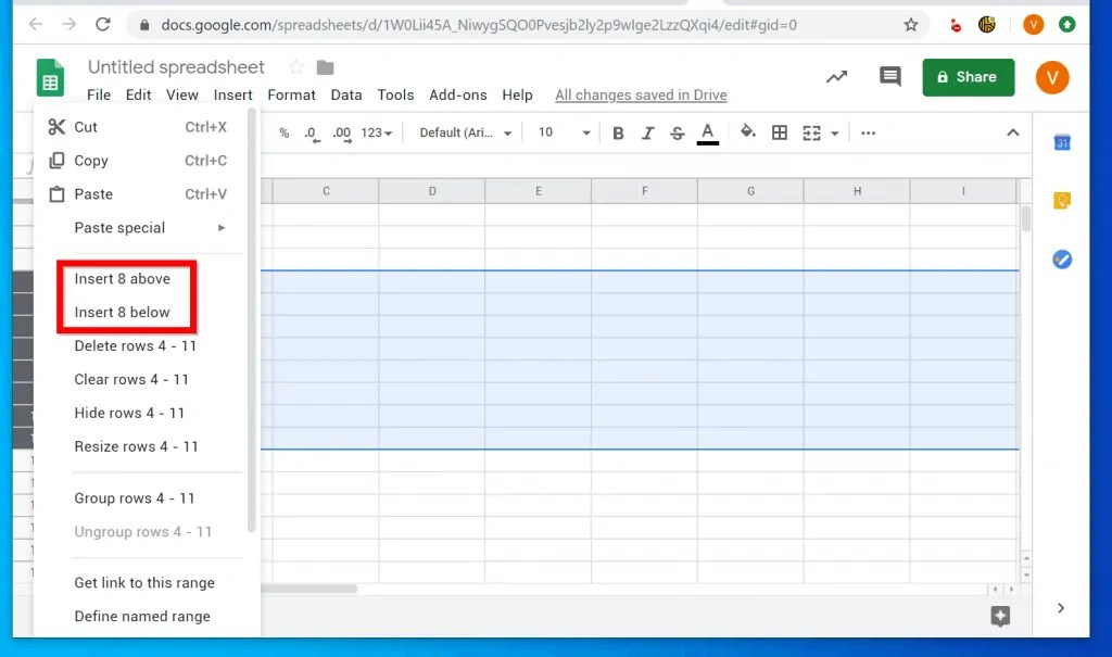 How to Insert Multiple Rows in Google Sheets Itechguides