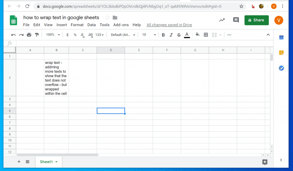 How to Wrap Text in Google Sheets (from a PC or the Apps)