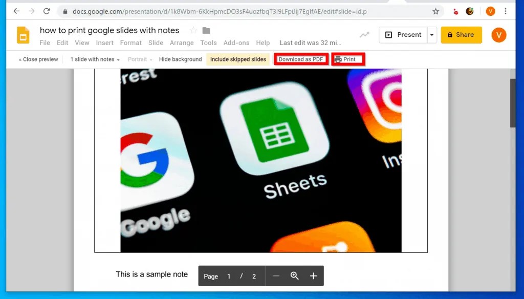 How to Print Google Slides with Notes Itechguides
