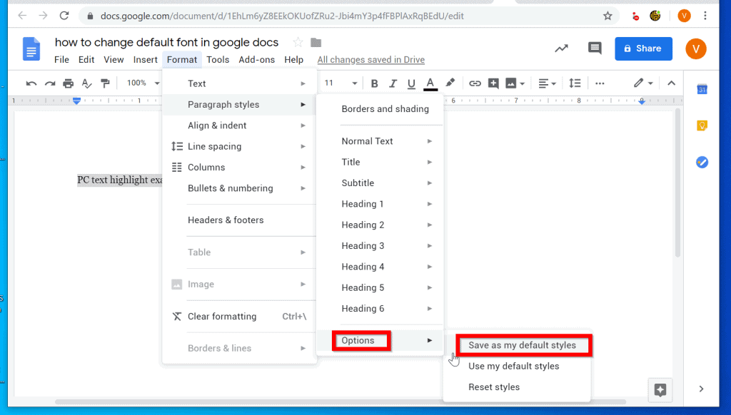 How to Change Default Font in Google Docs