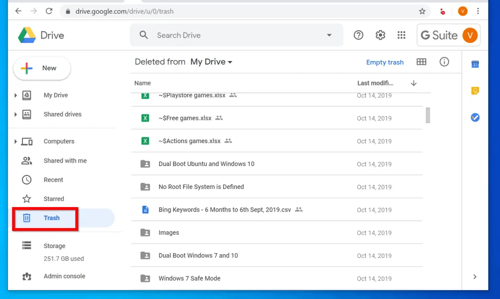 How to Empty Google Drive Trash Itechguides