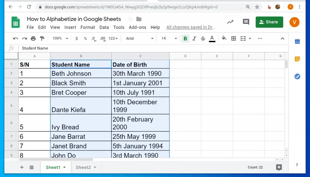 How to Alphabetize in Google Sheets Itechguides