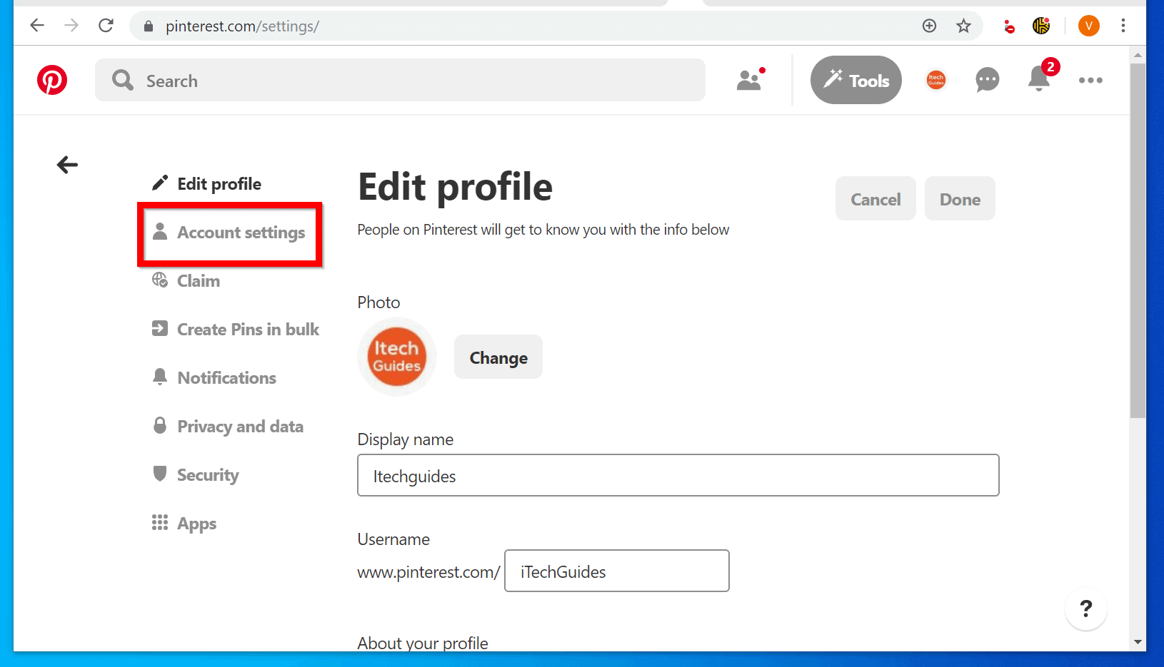 How to Delete Pinterest Account (from a PC, or the Apps Android/iPhone)