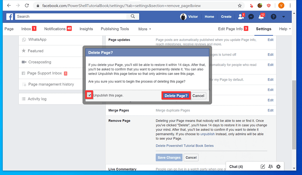 How to Delete a Page on Facebook from a PC, iPhone or Android