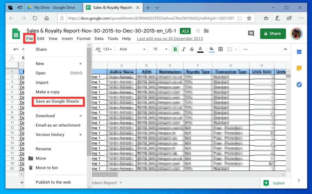 How to Convert Excel to Google Sheets (2 Metods