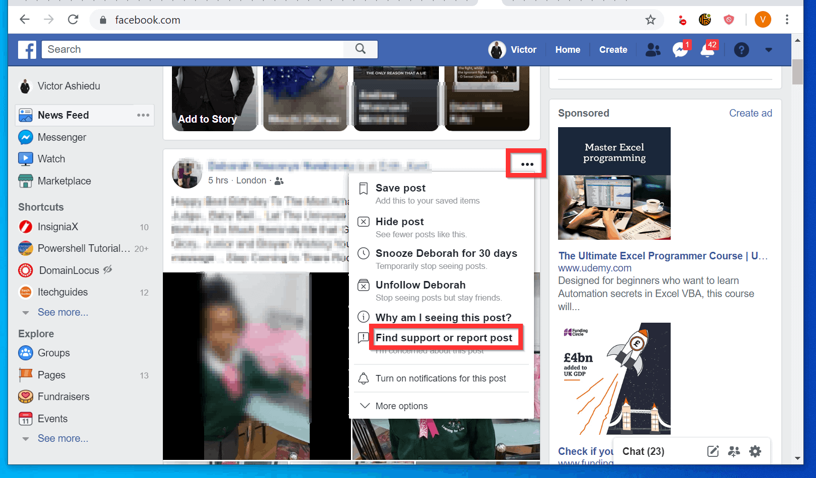 How to Report Someone on Facebook from a PC, Android or IPhone