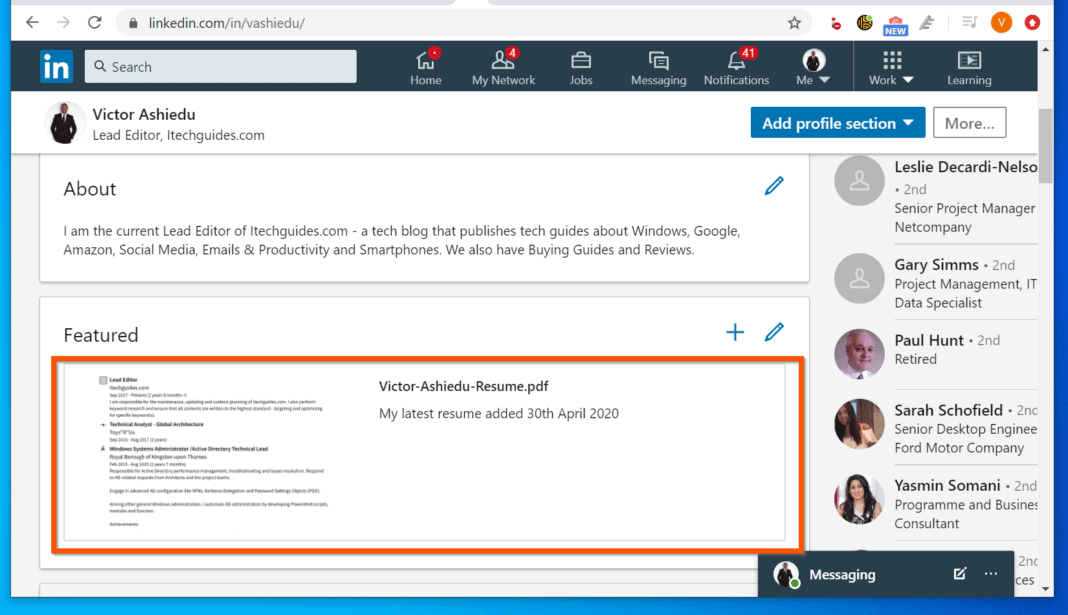 How to Add Resume to LinkedIn from Profile or LinkedIn Job Application