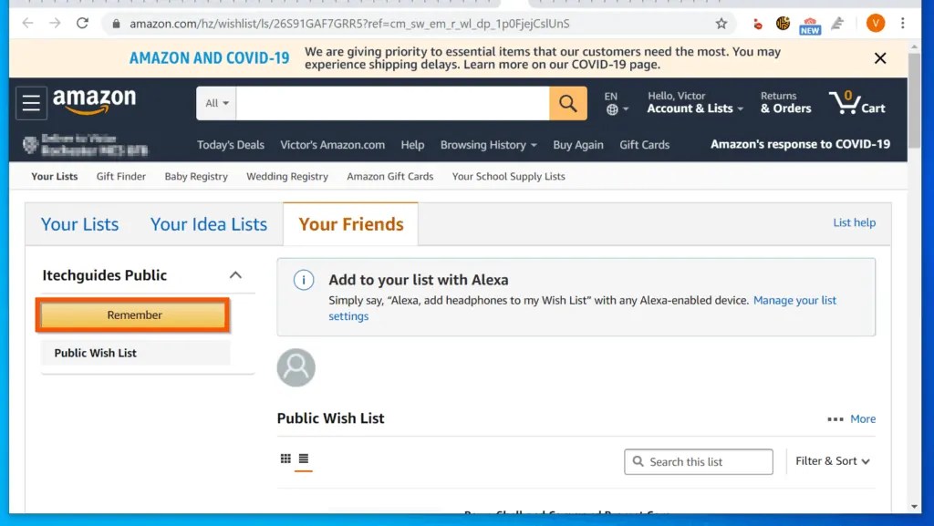 How to Find Amazon Wish List by Email Itechguides