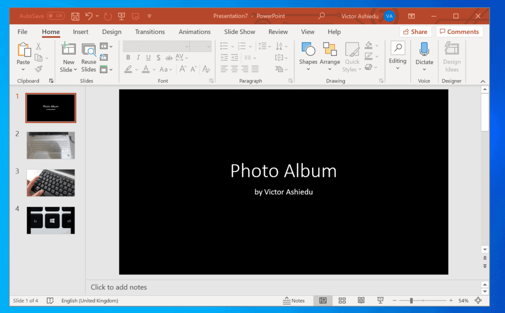 How to Make a Slideshow on Windows 10 with PowerPoint or