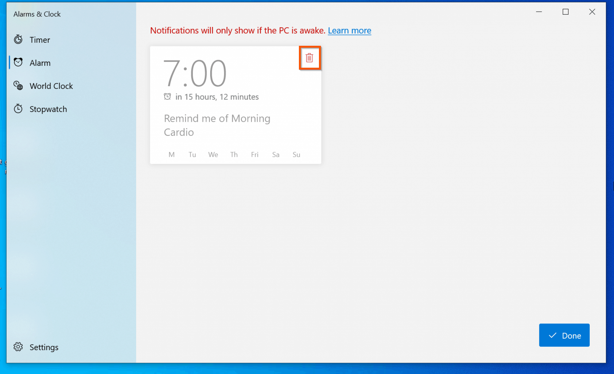 How To Use Alarms In Windows 10