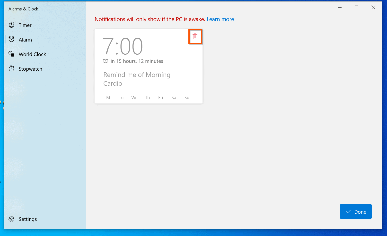 How To Use Alarms In Windows 10