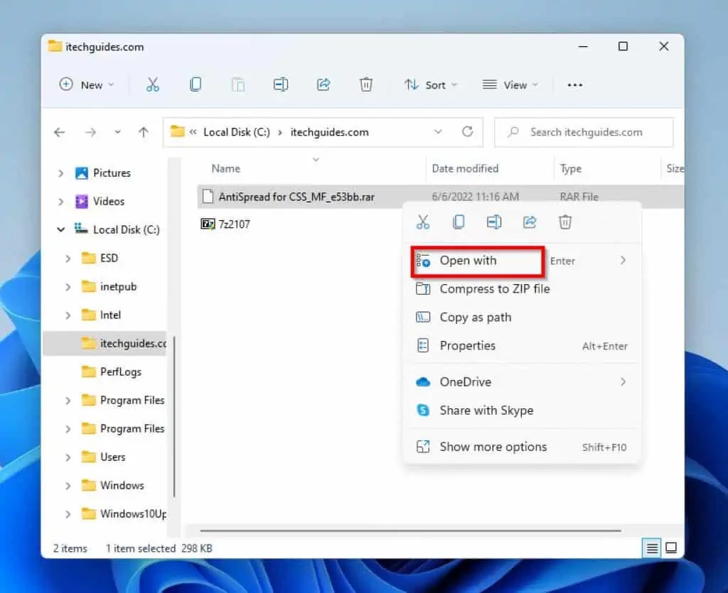 How to Open RAR Files on Windows 11 (3 Methods) Itechguides