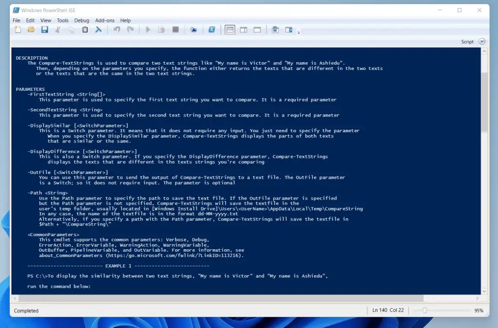PowerShell Function That Compares Two Text Strings Itechguides