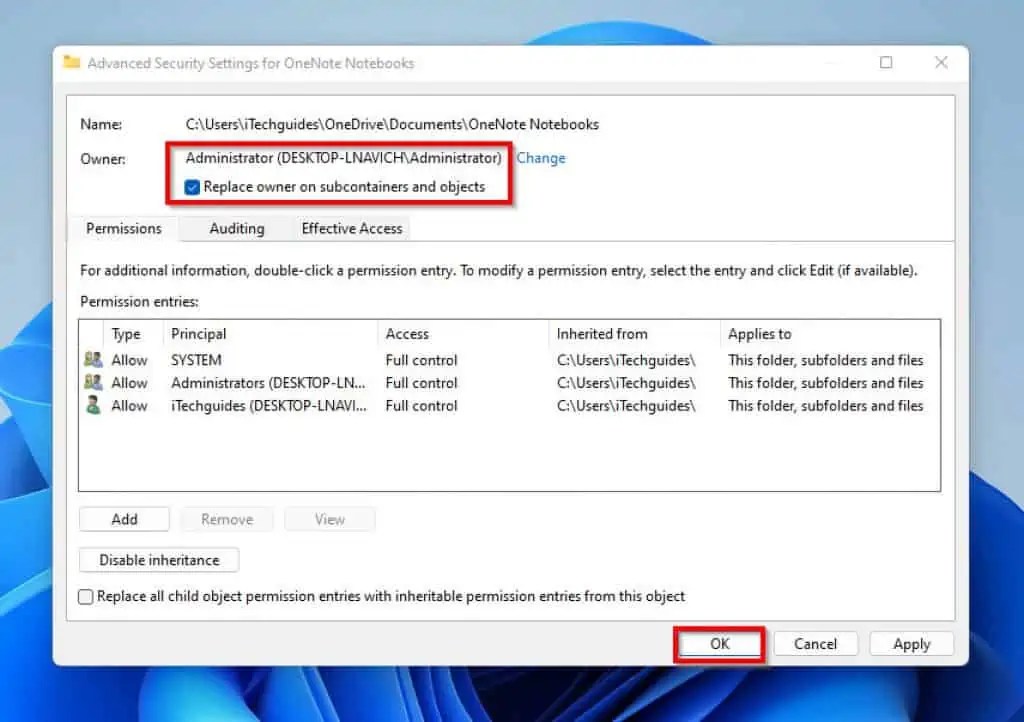 How to Take Ownership of Folder in Windows 11 Itechguides